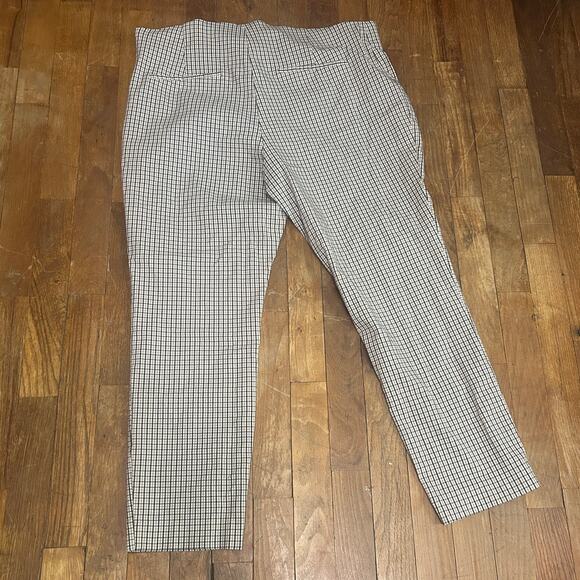 Brown plaid checked work pants - Picture 2 of 7